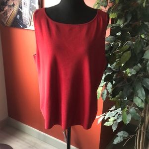 Chicos Red knit sleeveless top